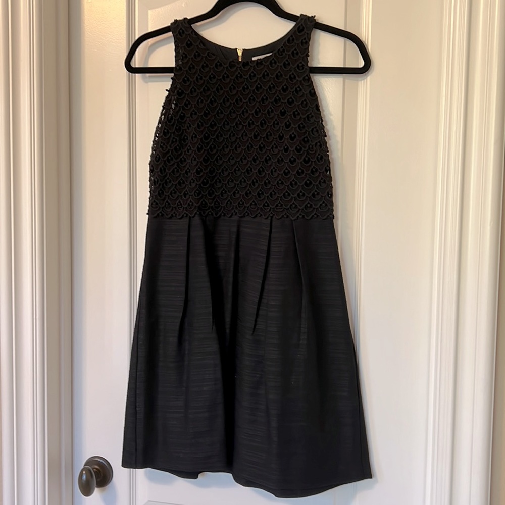 LOFT Black Woven Lace sleeveless Dress 0 Petite - Picture 12 of 16